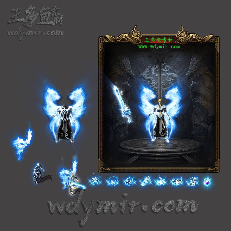 JJ-00037 1套倚天男女剑甲首饰素材