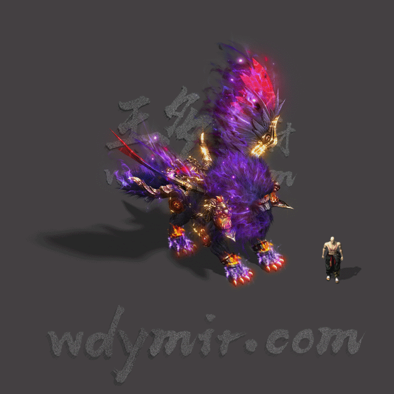 GW-0017 1只飞天神狮怪物素材