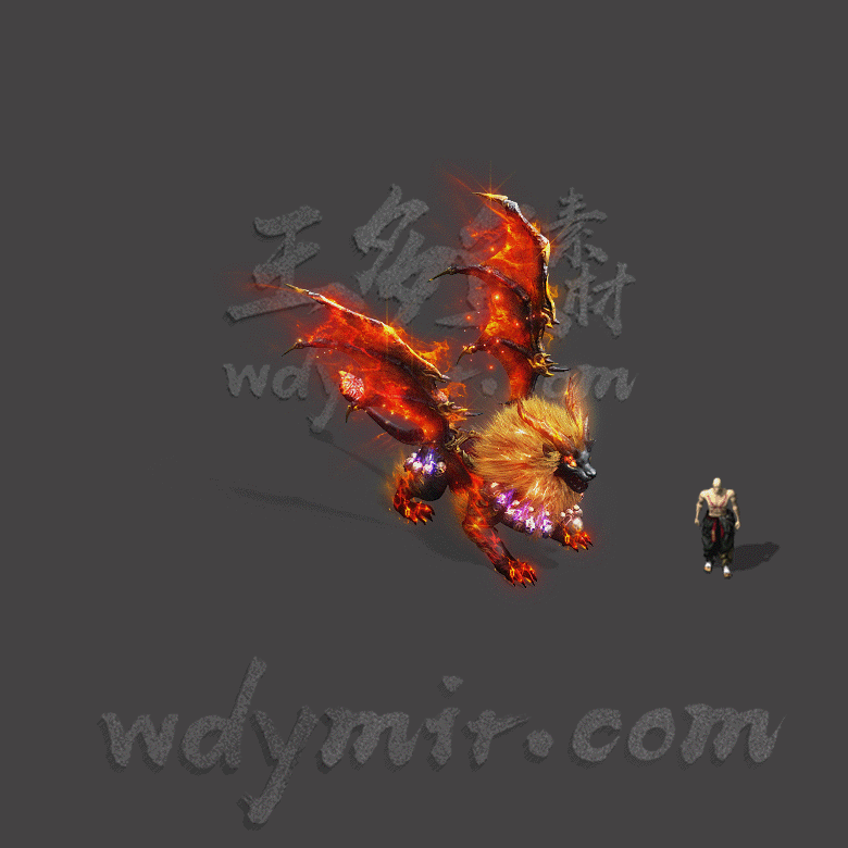 GW-0018 1只赤焰狮鹫怪物素材