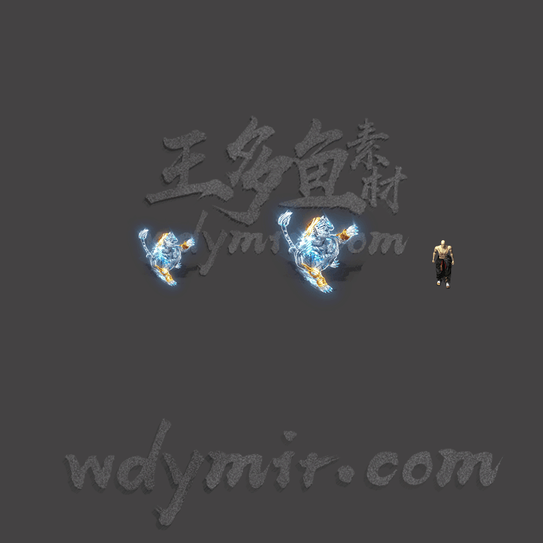 GW-0024 组白虎宠物宝宝怪物素材