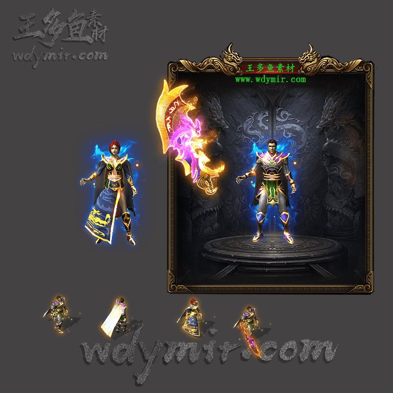 JJ-00147 1套男女剑甲素材