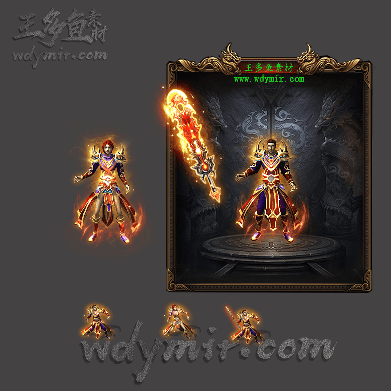 JJ-00152 1套男女剑甲素材