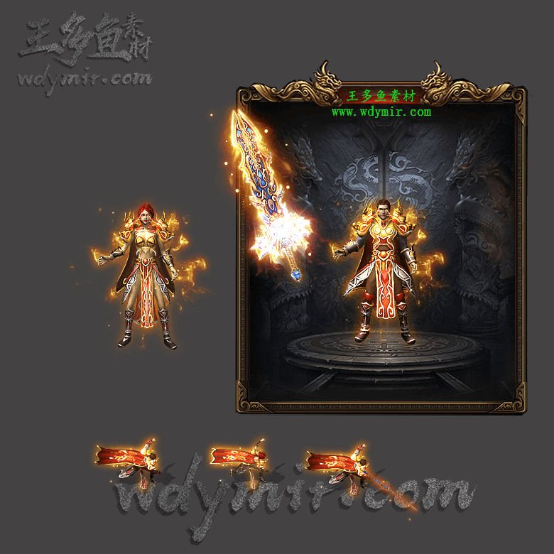 JJ-00153 1套男女剑甲素材