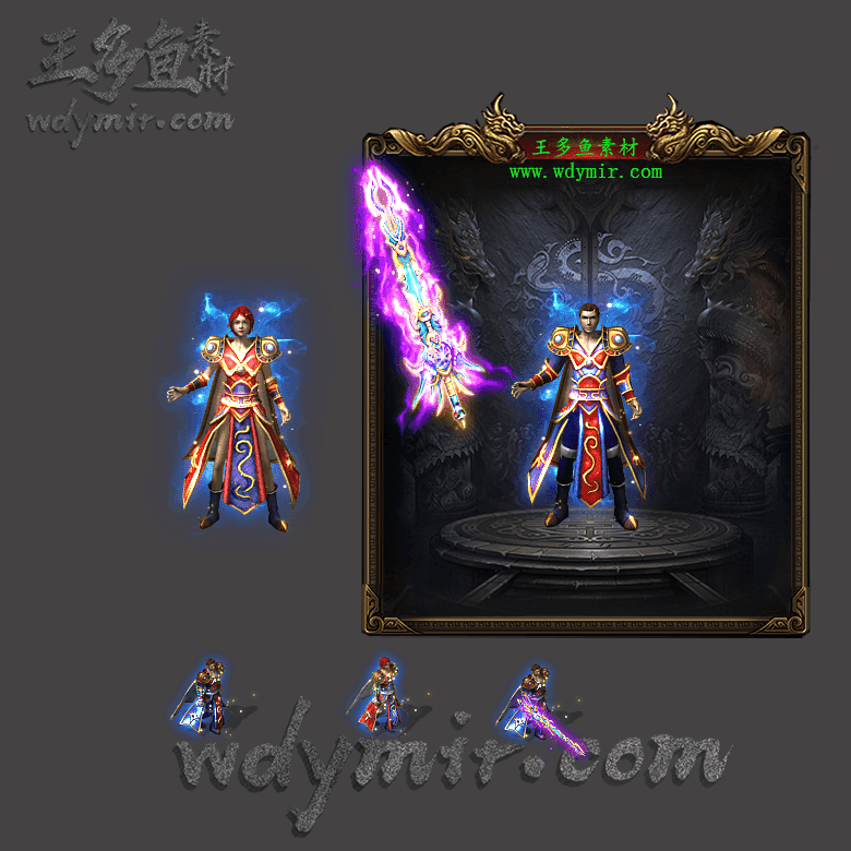 JJ-00154 1套男女剑甲素材