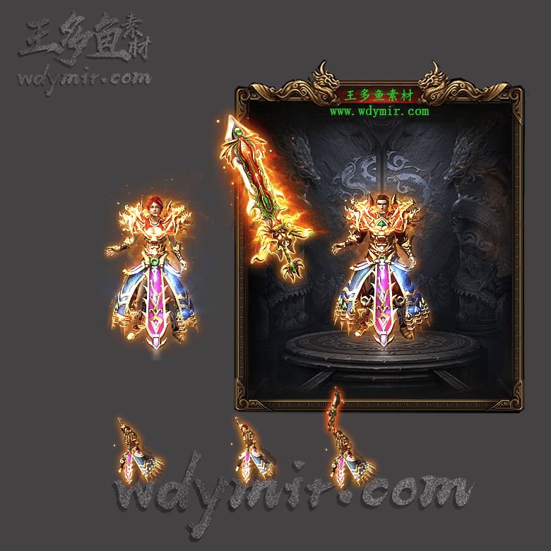 JJ-00158 1套男女剑甲素材