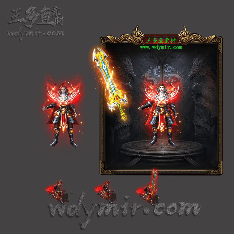 JJ-00159 1套男女剑甲素材