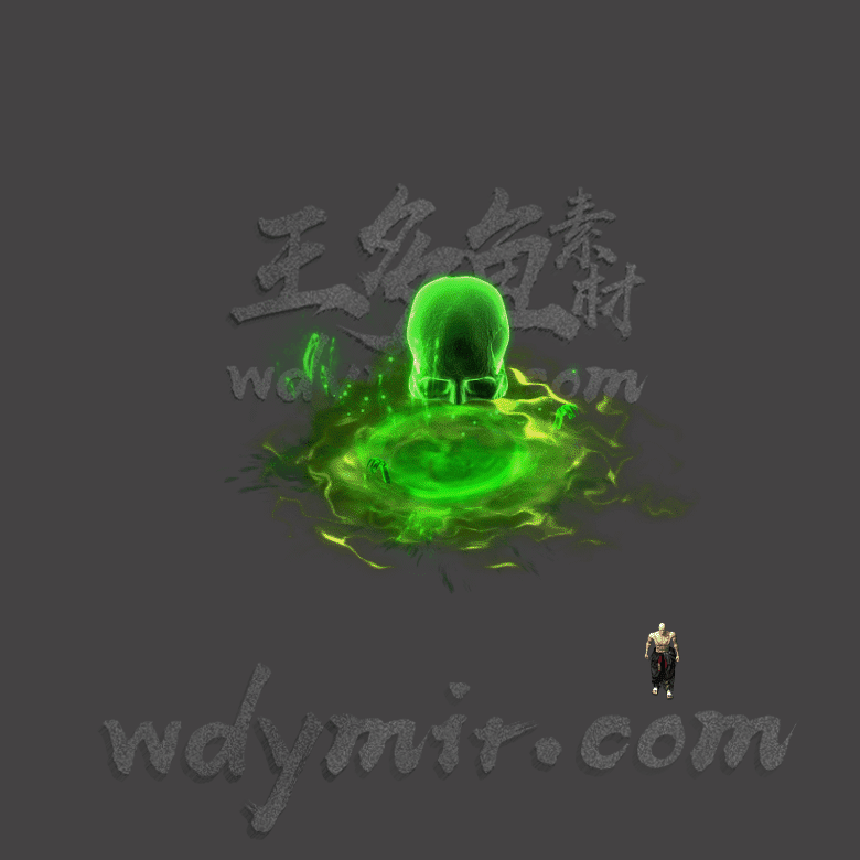 JN-046 1组骷髅群毒技能特效