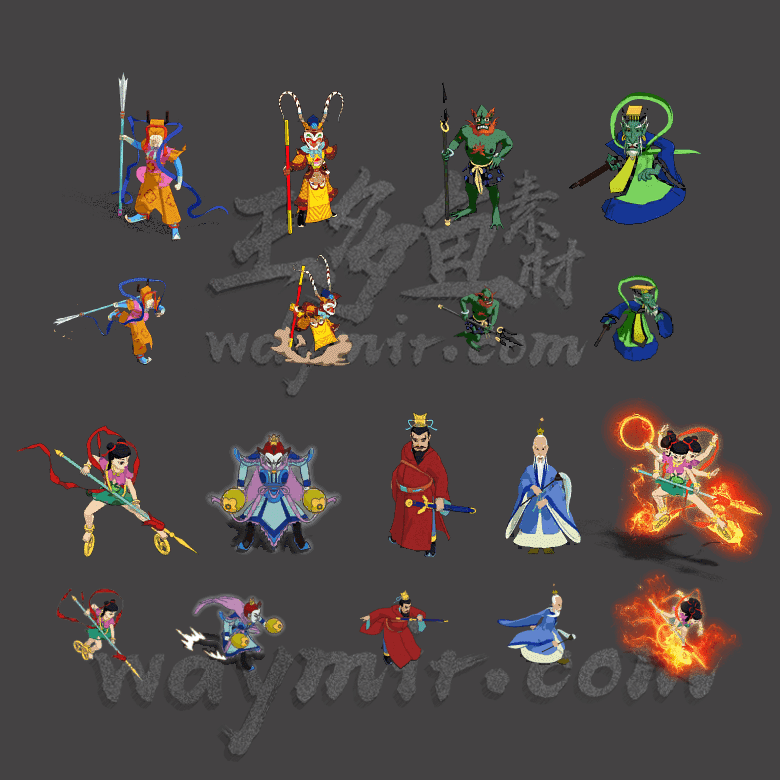 SZ-00048 9套卡通一体时装素材