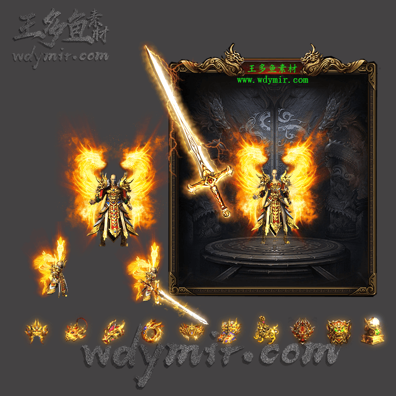 JJ-00193 1套男女剑甲首饰套装素材