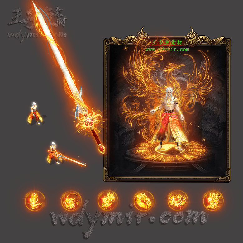 JJ-00194 1套单职业剑甲首饰套装素材